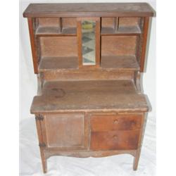 Primitive child's step back cupboard