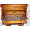 Image 3 : Small ornate Victorian walnut cylinder roll desk