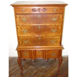 Small cherry flat-top high boy