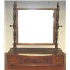 Image 1 : Federal style walnut shaving mirror with inlay