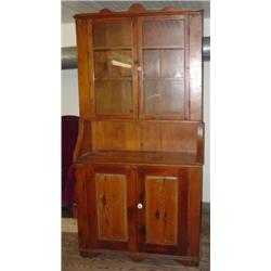 Eastern Shore heart pine step-back cupboard
