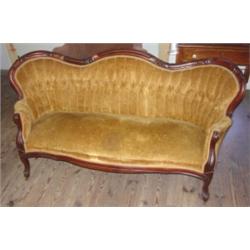 Victorian walnut loveseat