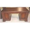 Image 1 : Very ornate walnut executive partner's desk with massive claw feet