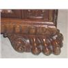 Image 2 : Very ornate walnut executive partner's desk with massive claw feet