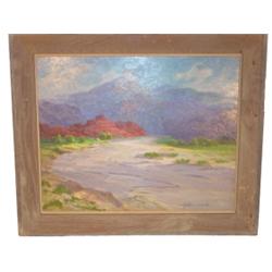 Signed Arthur J. Hammond American oil on artist board painting