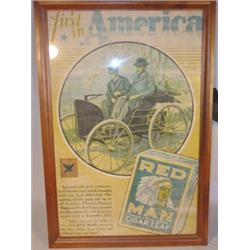 Early Redman tobacco advertisement poster