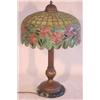 Image 1 : Signed Handel table lamp with dogwood shade