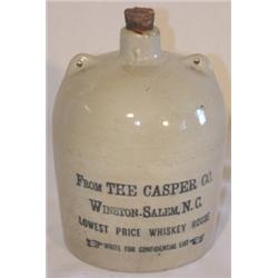 Stoneware whiskey jug