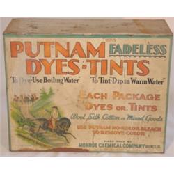 Putnam Dyes advertising display tin