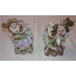 Pair of fine porcelain figurines