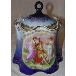 Porcelain Austrian covered tobacco jar