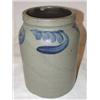 Image 1 : Blue decorated stoneware crock