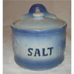 Blue & white salt-glazed salt crock