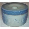Image 1 : Blue & white salt-glazed butter crock