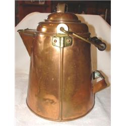 Copper handled teapot