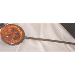 Copper & forged iron bed warmer