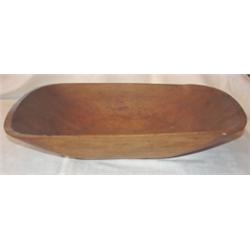 Primitive wooden dough bowl