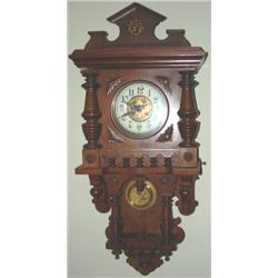 Highly ornate Victorian wall clock