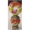 Image 1 : Ornate floral decorated Gone with the Wind table lamp
