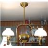 Image 1 : Brass double lite hanging lamp