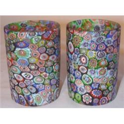 Pair of Millefiori cups