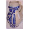 Image 1 : Contemporary blue decorated stoneware handled pitcher