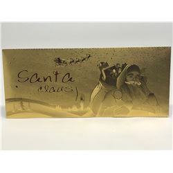#6-10 GIFT ENVELOPES OF 24KT GOLD FOIL SANTA CLAUS