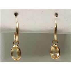 #11-14KT YELLOW GOLD YELLOW SAPPHIRE EARRINGS