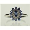 Image 1 : #12-STERLING SILVER TANZANITE & CUBIC ZIRCON RING