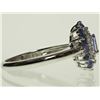 Image 2 : #12-STERLING SILVER TANZANITE & CUBIC ZIRCON RING