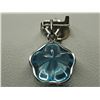 Image 1 : #16-14KT WHITE GOLD BLUE TOPAZ & DIAMOND
