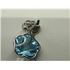 Image 2 : #16-14KT WHITE GOLD BLUE TOPAZ & DIAMOND
