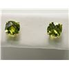 Image 2 : #18-14KT YELLOW GOLD PERIDOT EARRINGS