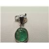 Image 1 : #21-14KT WHITE GOLD EMERALD PENDANT
