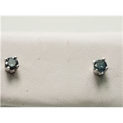 #24-14KT BLUE DIAMOND EARRINGS