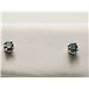 Image 1 : #24-14KT BLUE DIAMOND EARRINGS