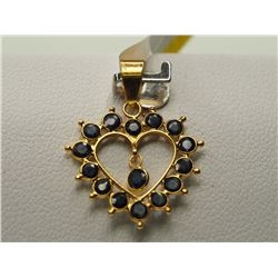 #25-18KT YELLOW GOLD SAPPHIRE PENDANT