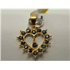 Image 1 : #25-18KT YELLOW GOLD SAPPHIRE PENDANT
