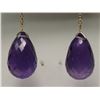 Image 1 : #27-14KT YELLOW GOLD AMETHYST TEAR DROP