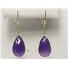 Image 2 : #27-14KT YELLOW GOLD AMETHYST TEAR DROP
