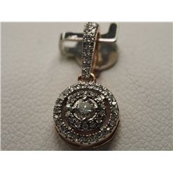 #34-14KT ROSE GOLD DIAMOND PENDANT