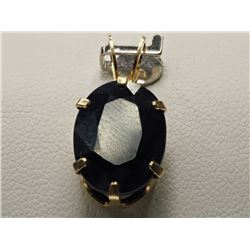#37-14KT YELLOW GOLD SAPPHIRE PENDANT