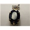 Image 1 : #37-14KT YELLOW GOLD SAPPHIRE PENDANT