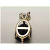 Image 2 : #37-14KT YELLOW GOLD SAPPHIRE PENDANT