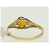 Image 3 : #38-10KT YELLOW GOLD CITRINE & DIAMOND RING