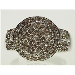 #41-STERLING SILVER DIAMOND RING