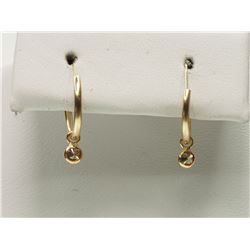 #43-14KT YELLOW GOLD DIAMOND EARRINGS