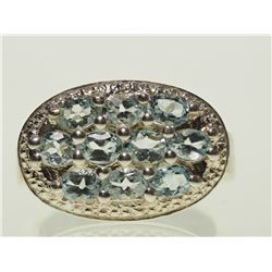 #44-STERLING SILVER BLUE TOPAZ RING