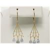 Image 1 : #45-14KT YELLOW GOLD SAPPHIRE EARRINGS