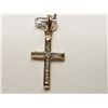 Image 1 : #48-10KT YELLOW GOLD DIAMOND CROSS PENDANT